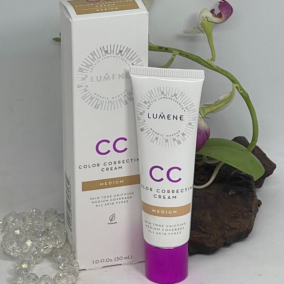 Lumene CC Color Correcting Cream - Medium - 1 fl oz/30 ml Full Size - New in Box - Picture 1 of 5
